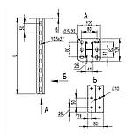 L-1000мм 120х147 сталь 2,5мм підвіс подвійний оцинкований [BSD4110] BSD-41 B5 Combitech ДКС, фото 2