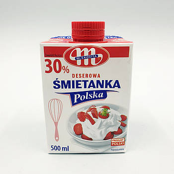 Вершки кондитерські натуральні Mlekovita 30% — 500 мл