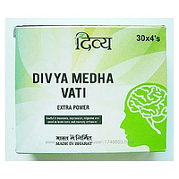Медха Вати, для поліпшення роботи мозку, судин і капілярів, 120 таб, Патандджі; Divya Medha Vati, Patanjali