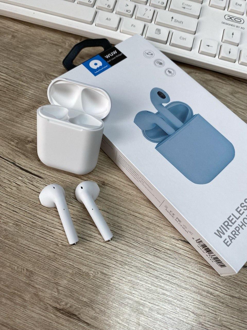 Bluetooth навушники WUW R166 сенсорні white