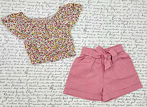 Комплект (шорти+топ) на дівчинку р 128-152