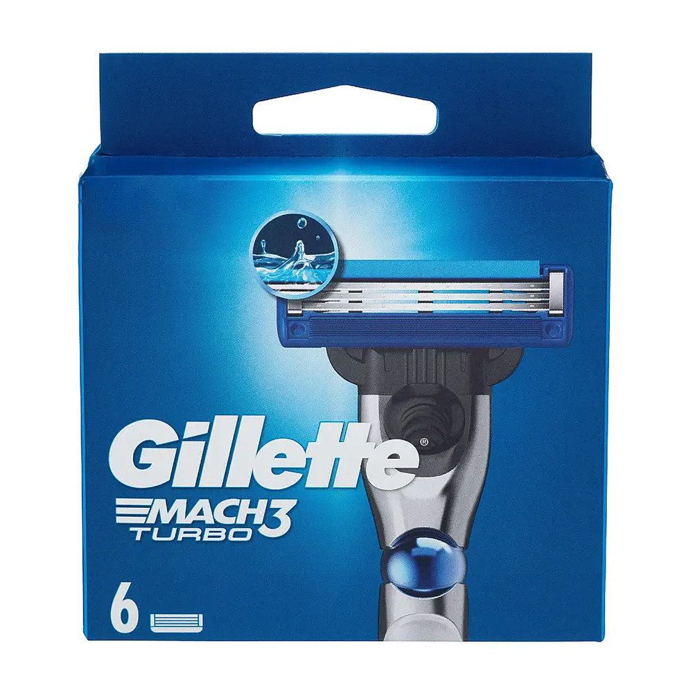 Змінні картриджі Gillette Mach3 Turbo 6 шт (7702018462872)