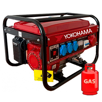 Генератор Yokohama 3-фазний, 3,5 кВт газ/бензин
