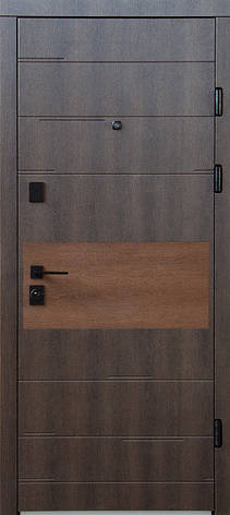Вхідні двері Magda 645 ТИП 2.3 квартира Дрімвуд темний+коричневий/Друмвуд темний+світлий, фото 1