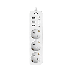 Мережевий фільтр PREMIUM LP-X3 USB 4 м White (2200 Вт), фото 3