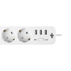 Мережевий фільтр PREMIUM LP-X3 USB 4 м White (2200 Вт), фото 5