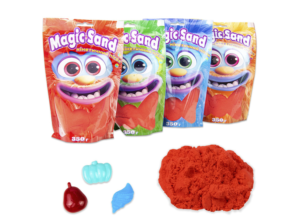 Кінетичний пісок Strateg Magic sand 39402-6 в пакеті , червоний, 0,350кг