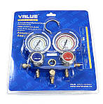 Манометричний колектор Value R410a, 22, 134a, 407c VMG-2 двохвентильний, шланги 90см