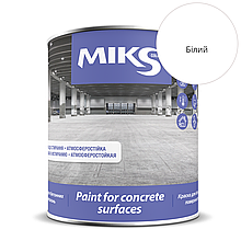 Фарба для бетонних поверхонь Miks Білий мат 3 кг