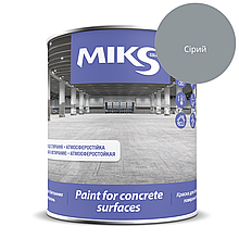 Фарба для бетонних поверхонь Miks Сірий мат 2,5 кг