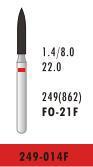 Стоматологічний бор FO-21F  із плоским кінчиком, Sharp