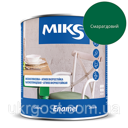 Емаль алкідна Miks ПФ-115 Смарагдовий глянець 2,8 кг, фото 1