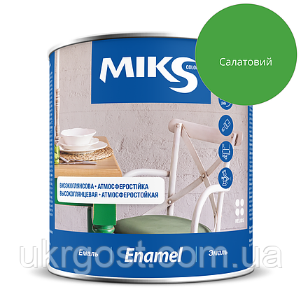 Емаль алкідна Miks ПФ-115 Салатовий глянець 2,3 кг, фото 1