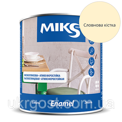 Емаль алкідна Miks ПФ-115 Слонова кістка глянець 2,3 кг, фото 1