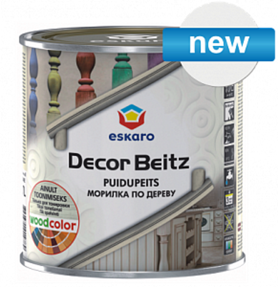 Eskaro Decor Beitz, морилка для деревини на водній основі, 0,7л
