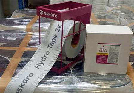 Армуюча стрічка для гідроізоляції Eskaro Hydro Tape 2K, 12см на 50м, фото 3