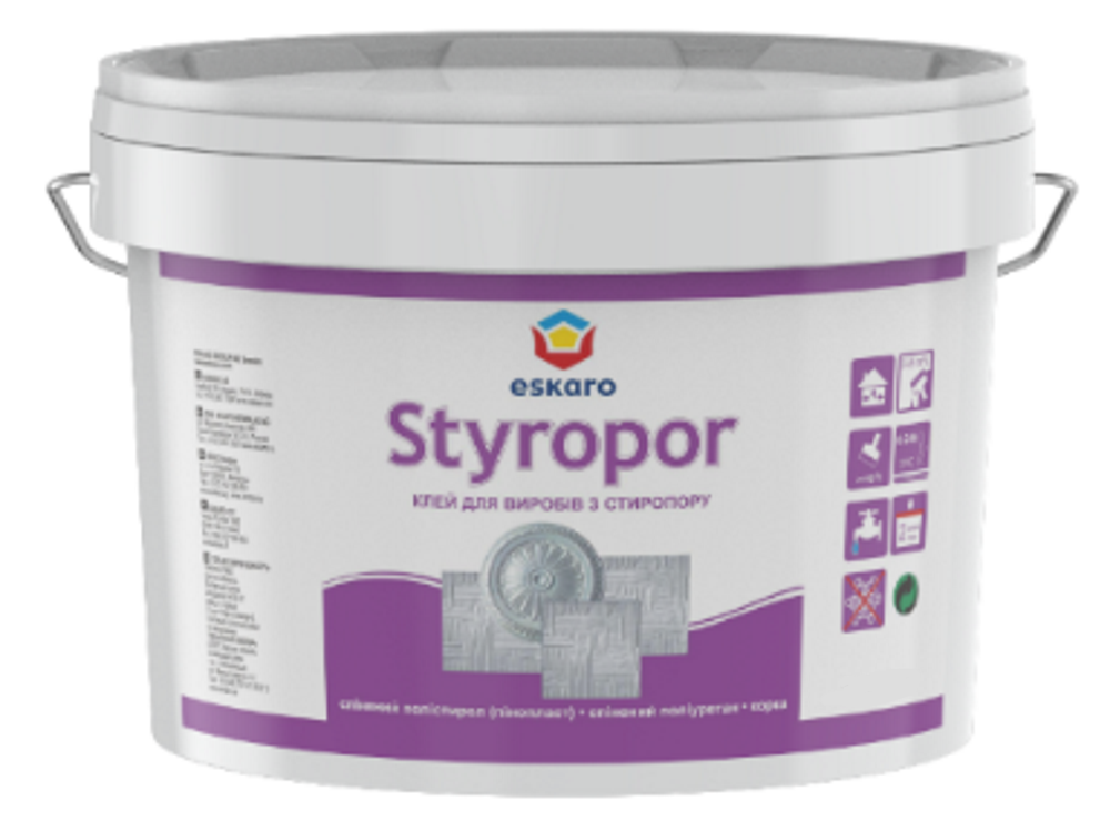 ESKARO Styropor, клей для виробів із пінопласту та корку, 1кг