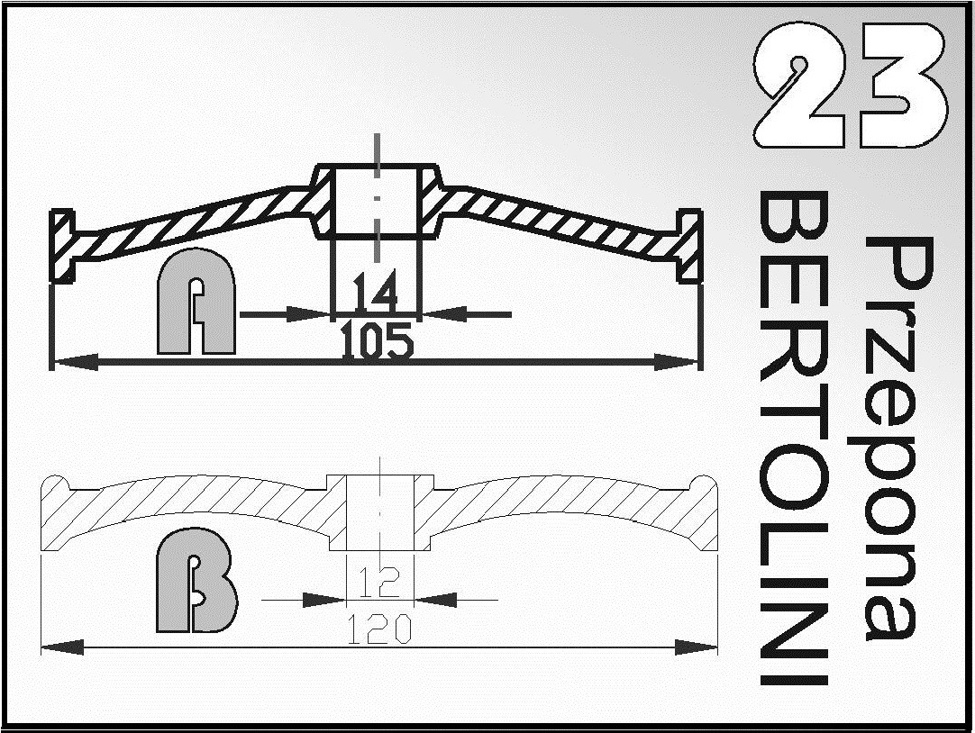 23A Мембрана воздушная (диафрагма) насоса опрыскивателя "Bertolini" 105х14 - фото 1 - id-p416249993