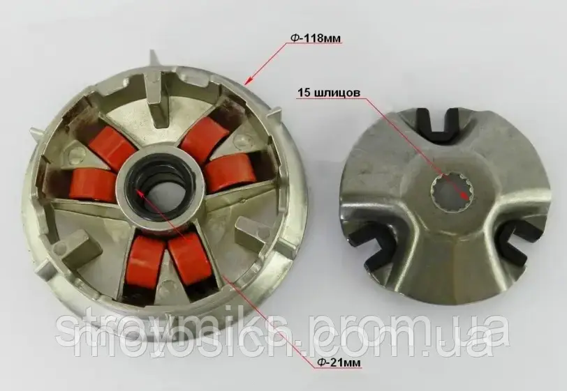 Варіатор передній MAJESTY 125cc MSU (Тайвань), фото 1