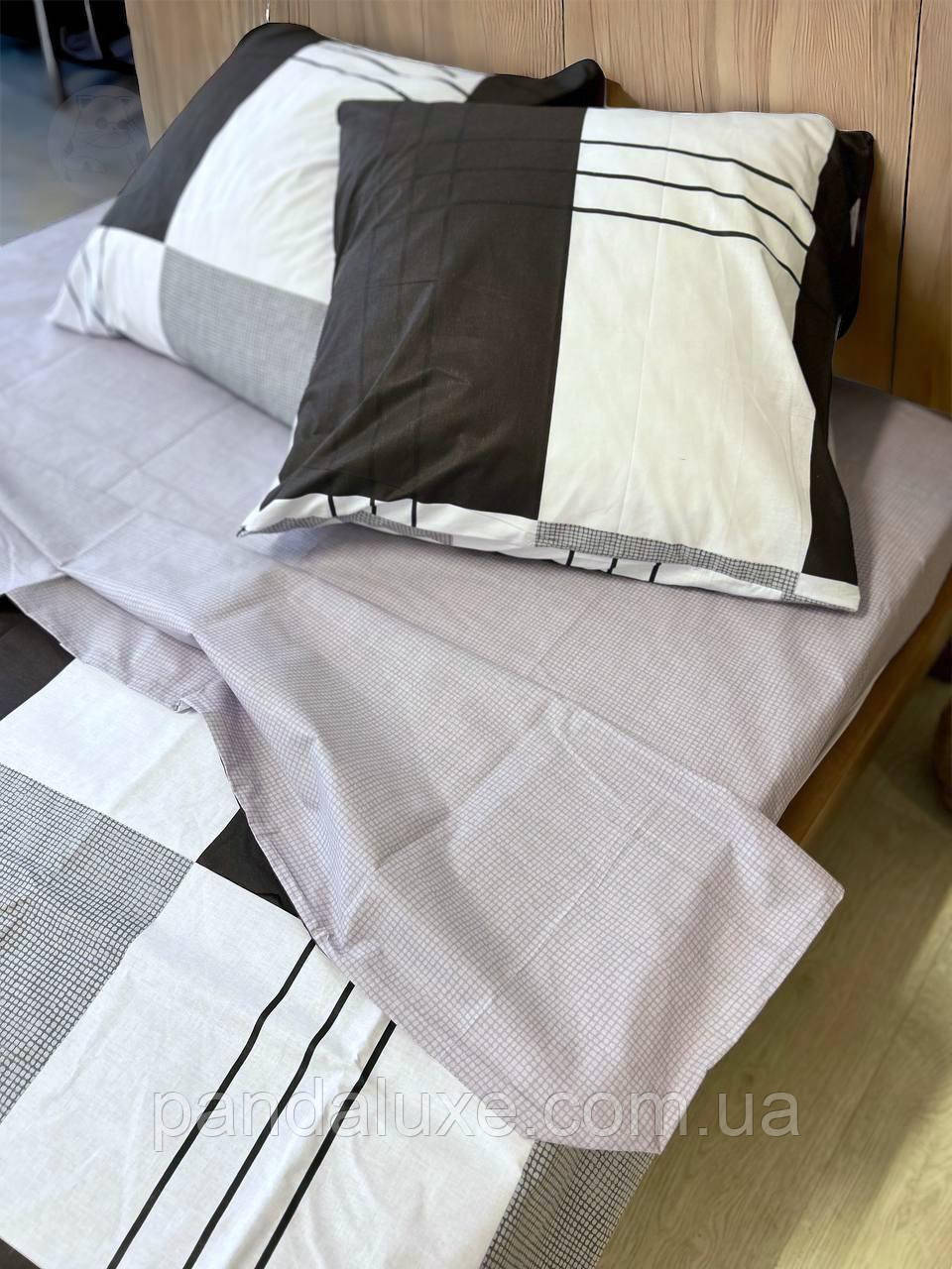 Постільна білизна бавовна бязь голд gold lux комплект Клітина