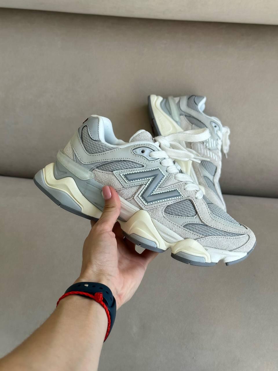 Чоловічі та жіночі кросівки New Balance 9060 Light Gray Взуття Нью Беланс 9060 Сірі шкіра текстиль демісезон