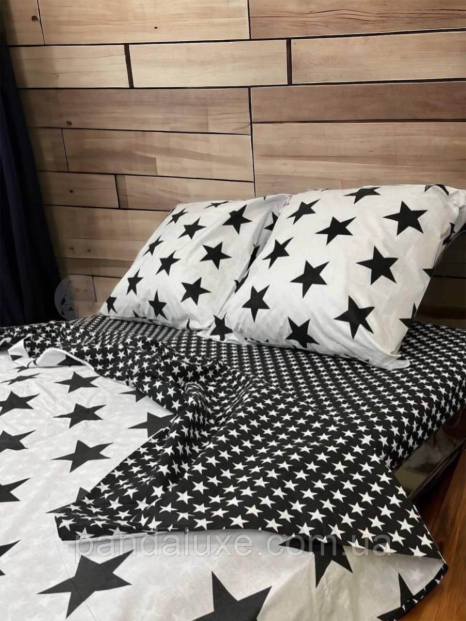 Постільна білизна бавовна бязь голд gold lux комплект Зірки