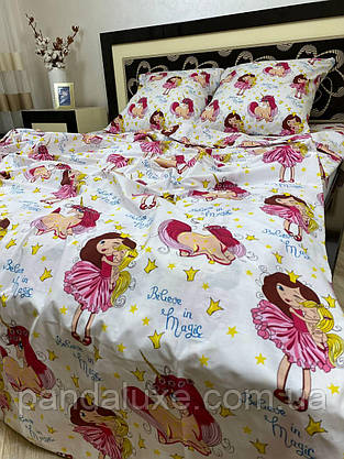 Постільна білизна бавовна бязь голд gold lux комплект Єдинороги, фото 4
