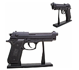 Запальничка пістолет для курця BERETTA пістолет запальничка Чорний, фото 3