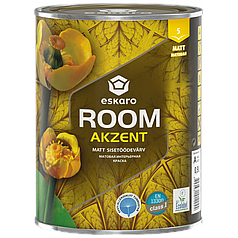 Eskaro Akzent Room, стійка до миття матова фарба для стін, TR (прозора база), 0,9л