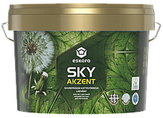 Eskaro Akzent Sky, фарба для стелі білосніжна глибокоматова, 2,7л