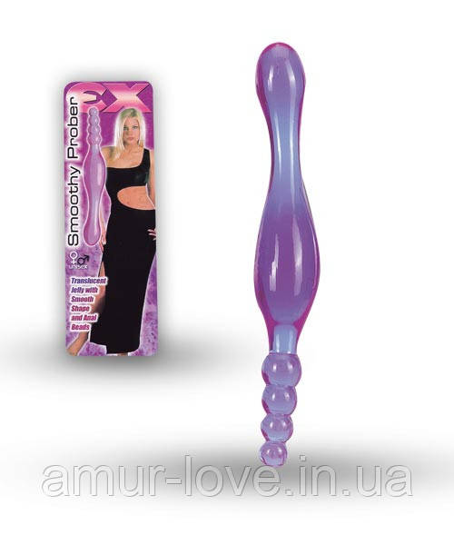 Двухсторонний стимулятор Smoothy Prober - Clear Lavender, фото 1