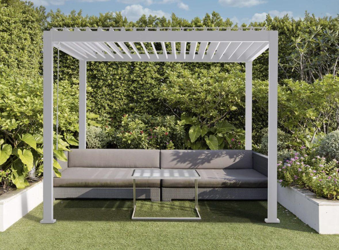 Садова тераса пергола біла Classic 3x3 м Gutroof