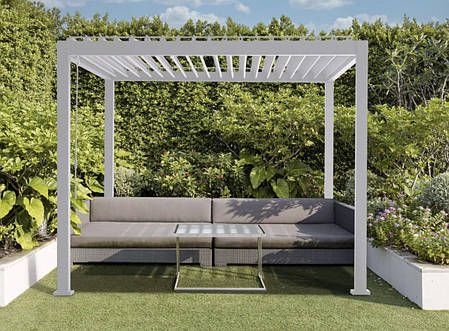 Садова тераса пергола біла Classic 3x3 м Gutroof, фото 1