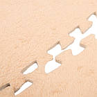 Килимок-пазл Supretto плюшевий бежевий, 30х30 см 10 шт. (84220002), фото 8