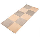 Килимок-пазл Supretto плюшевий бежевий з сірим, 30х30 см 10 шт. (84220003), фото 2