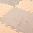 Килимок-пазл Supretto плюшевий бежевий з сірим, 30х30 см 10 шт. (84220003), фото 4