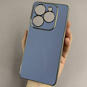 Чохол для Tecno POP 8 чохол із золотою окантовкою на телефон техно поп 8 чорничний h7y