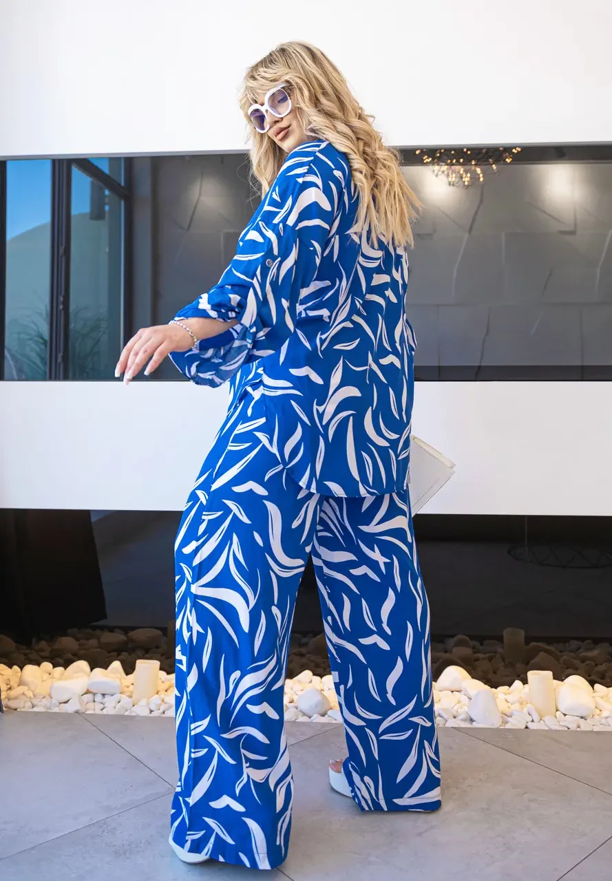 Яскравий літній костюм для жінок з пишними формами, костюм великого розміру 50-56