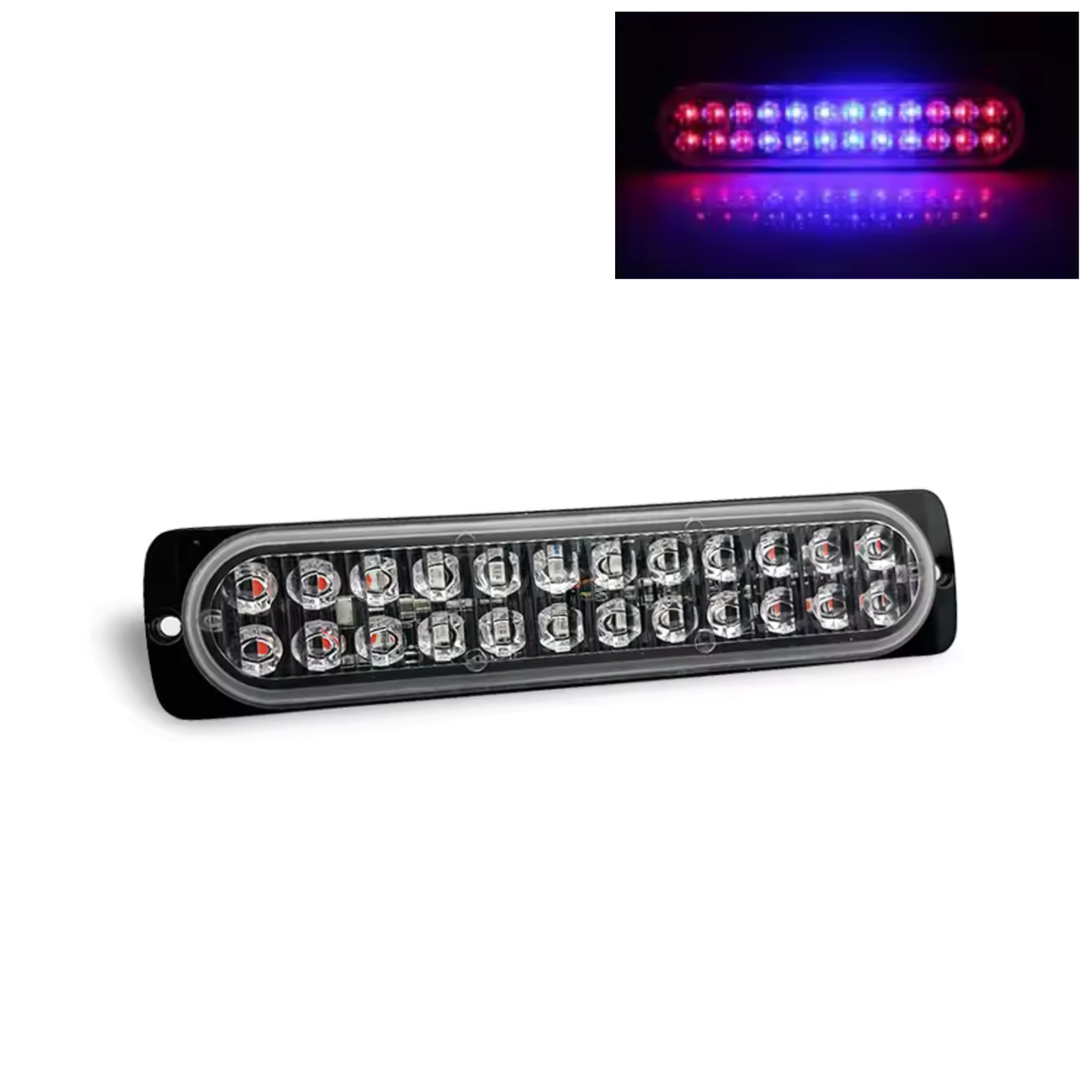 Проблисковий маячок спеціальний світловий сигнал BSmart LED DRL-08RBR 8SMD червоний синій 12В спецсигнал мигалка