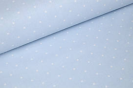 Ранфорс 240 см Горошки на блакитному 5 мм