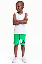 H&M шорти для хлопчика зелені з акулою 4-5 років зріст 110