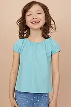 H&M футболка для дівчинки бірюзова розмір 4-6 років зріст 116