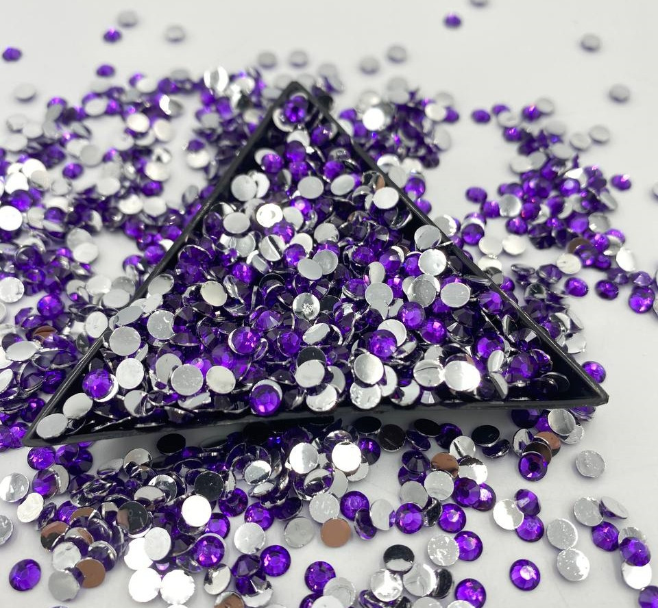 Стрази холодної фіксації / SS16 / Ø 3,8-4  мм / Упаковка 20 гр - 1650 шт / Фіолетовий, фото 1