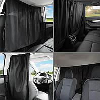 Защитная шторка для автомобиля перегородка высота - 80 см длина - 140 см. Черные
