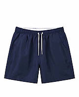 Шорти чоловічі для плавання однотонні батал сині Glo-Story