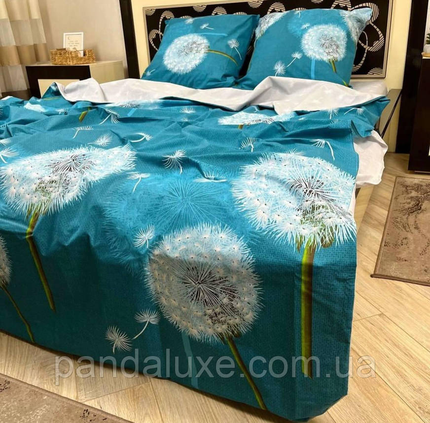 Постільна білизна бавовна бязь голд gold lux комплект Кульбаби, фото 3