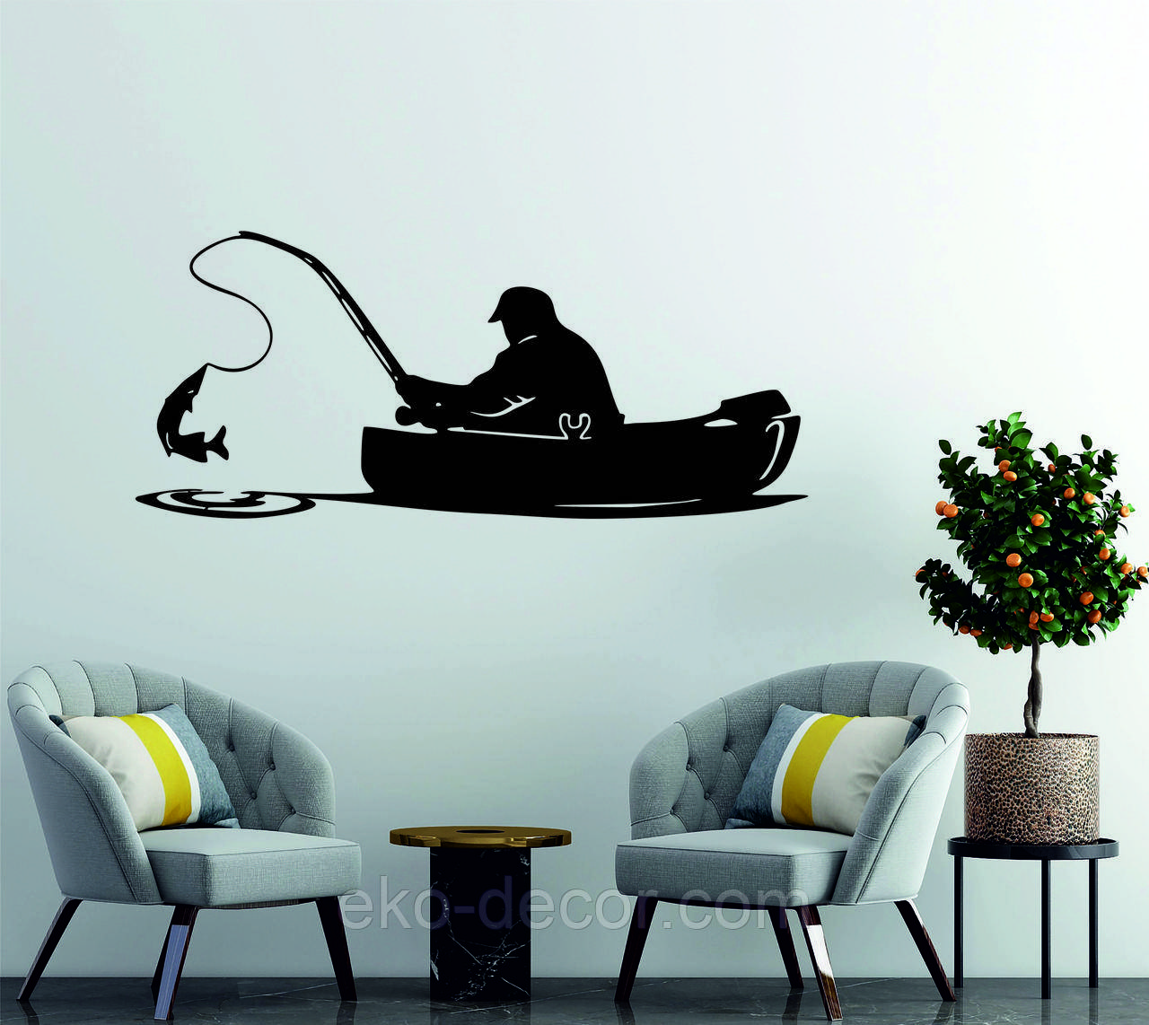 Декоративне настінне Панно «Рибак», Декор на стіну, фото 1