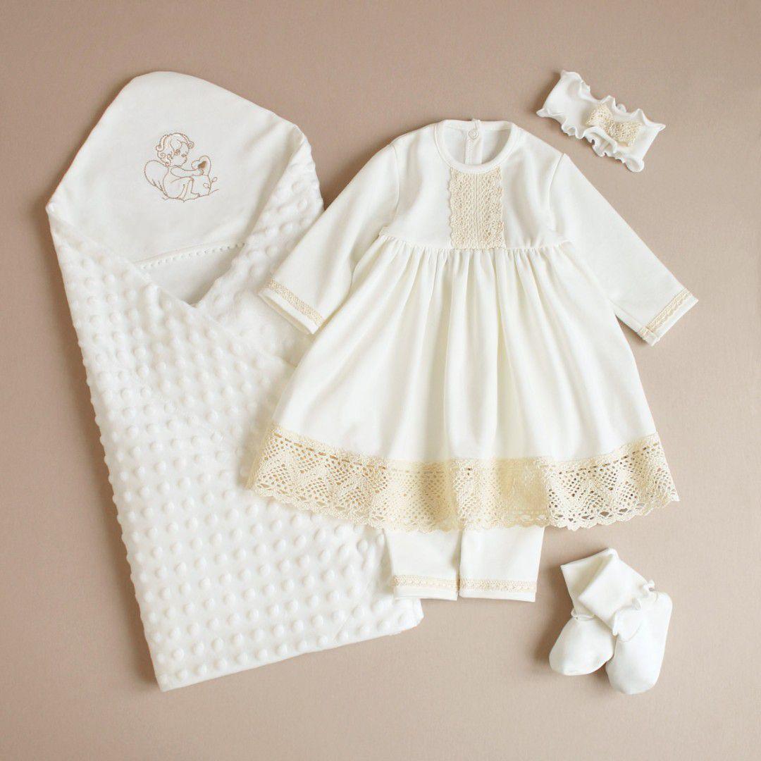 Набір на хрещення дівчинки з крижмою Мамине сонечко, Хрестильний набір вишиванка для дівчинки з крижмою
