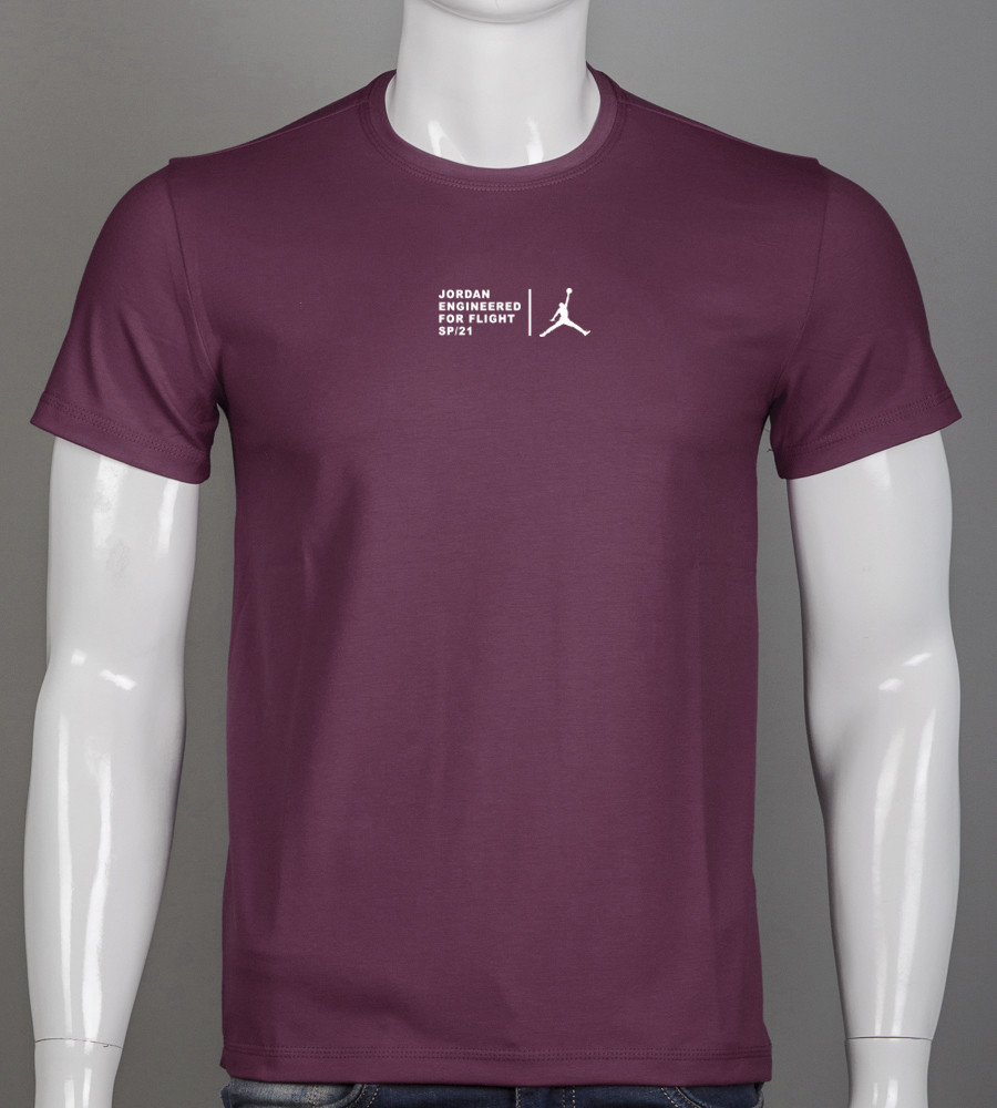Футболка чоловіча Jordan 2328м (Уп.4шт M-XXL), Марсала