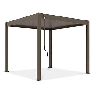 Терасна пергола Eleganse 3x3 м сіро-коричневий Gutroof, фото 2